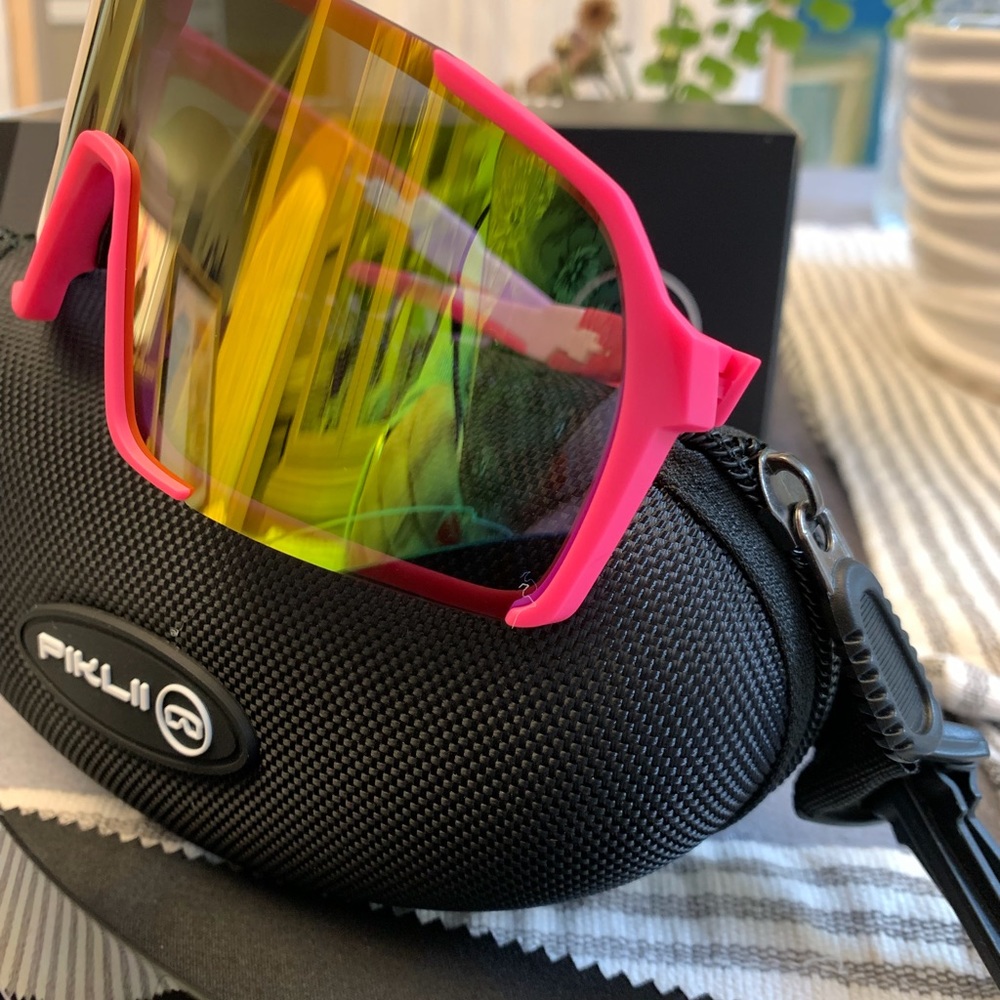 Safety glasses for pickleball and other sports
